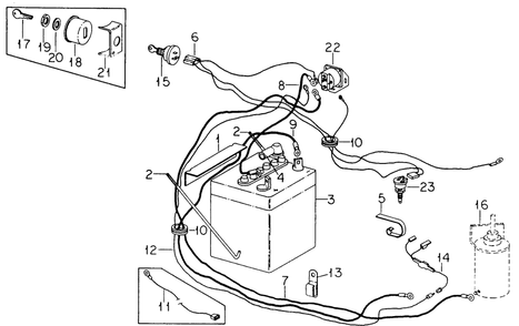 Electric Starting I Diagram and Parts List for 182 0350027U-0350030U-132100-132399-133100-133399-134100-134399 Cub Cadet Lawn Tractor
